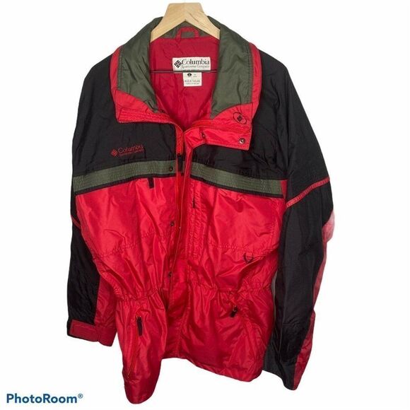 Columbia Nylon Full Zip Red Men’s Jacket Coat L - Picture 1 of 6